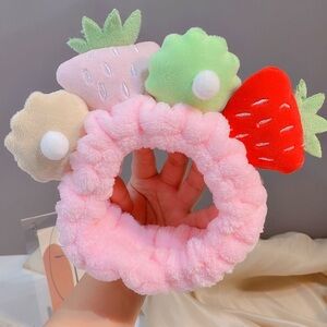 Pink Plush Fruit Hair Accessory